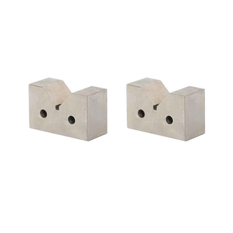 findmall Cast Iron V-Block Set - 2" x 1-1/4" x 3/4" Matched Pair - Machinist Grade Tooling for Milling, Inspection and Layout - Image 1